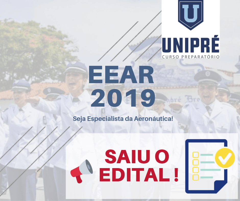 Saiu o Edital 2019 para o Concurso EEAR CFS 1/2020 - Escola Especialista da Aeronáutica!